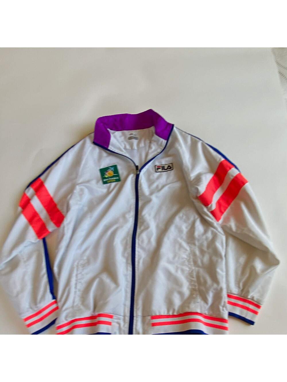 FILA BNP Paribas Open Men's XL Full-Zip Mesh Lined Tennis Track Jacket Pockets